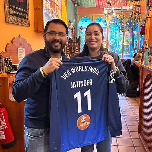 Veg World India sponsorship - Jersey presentation